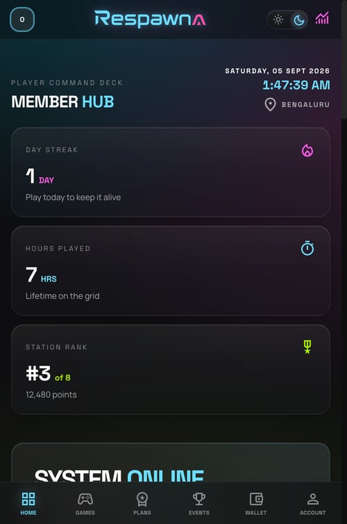 The member portal's Home screen on a phone.